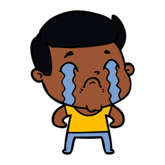 cartoon man crying