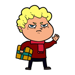 cartoon angry man