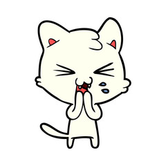 cartoon cat hissing