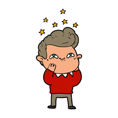cartoon excited man