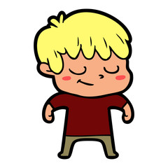 happy cartoon boy
