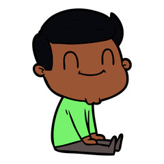 cartoon friendly man