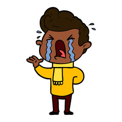 cartoon crying man