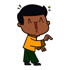 cartoon excited man