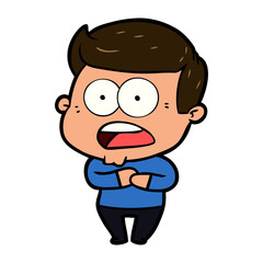 cartoon shocked man