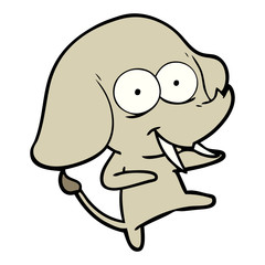 happy cartoon elephant