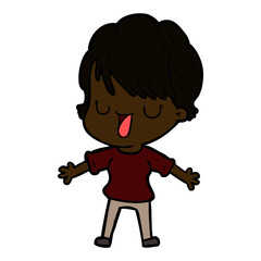 cartoon woman talking