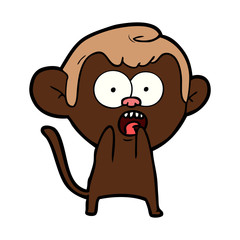 Obraz premium cartoon shocked monkey