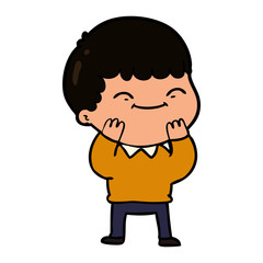 cartoon happy boy