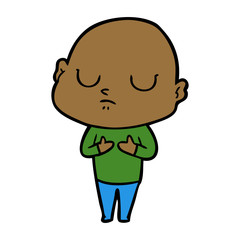 cartoon bald man