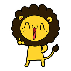 happy cartoon lion