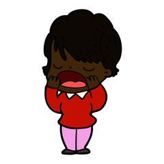 cartoon woman talking