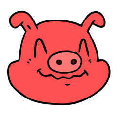 cartoon pig face
