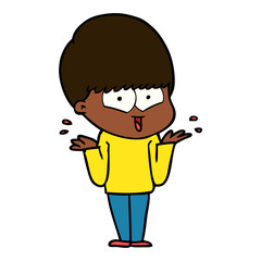 cartoon happy boy