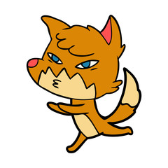 clever cartoon fox