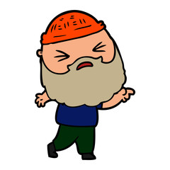 cartoon man with beard