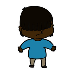 cartoon boy with untidy hair