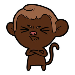 Fototapeta premium cartoon angry monkey