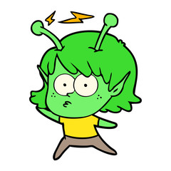 cartoon alien girl