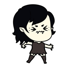 annoyed cartoon vampire girl