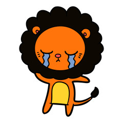 crying cartoon lion