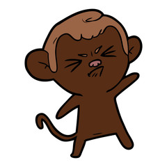 cartoon annoyed monkey