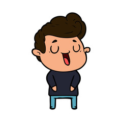 happy cartoon man