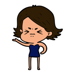 cartoon angry girl