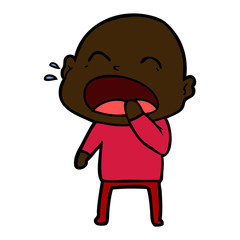 cartoon shouting bald man