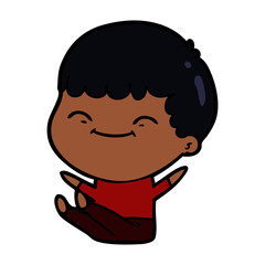 cartoon happy boy