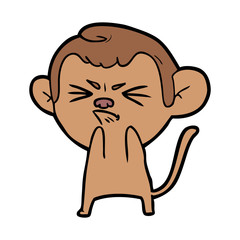 cartoon annoyed monkey