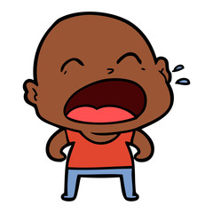 cartoon shouting bald man