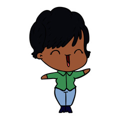 cartoon laughing woman