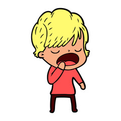 cartoon woman talking