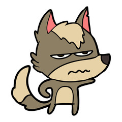 cartoon annoyed wolf