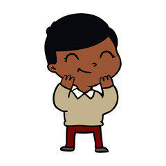 cartoon boy smiling
