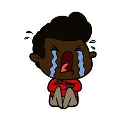 cartoon crying man