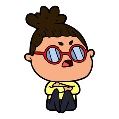 cartoon annoyed woman