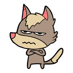 cartoon annoyed wolf
