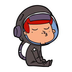 Obraz premium cartoon confident astronaut