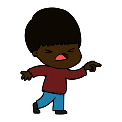 cartoon stressed man