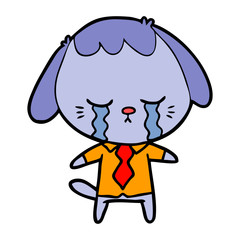 cartoon dog crying