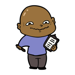 Obraz premium cartoon nervous man