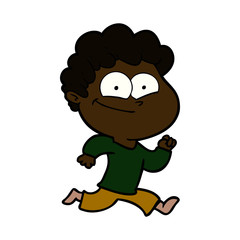 cartoon happy man