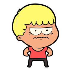 cartoon annoyed man