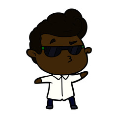 cartoon cool guy