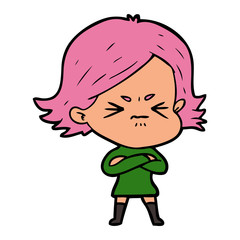 cartoon angry girl