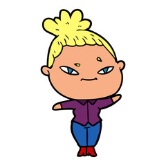 Obraz premium cartoon woman