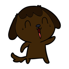 Obraz premium cute cartoon dog