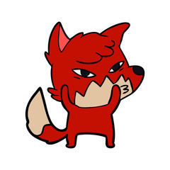 clever cartoon fox
